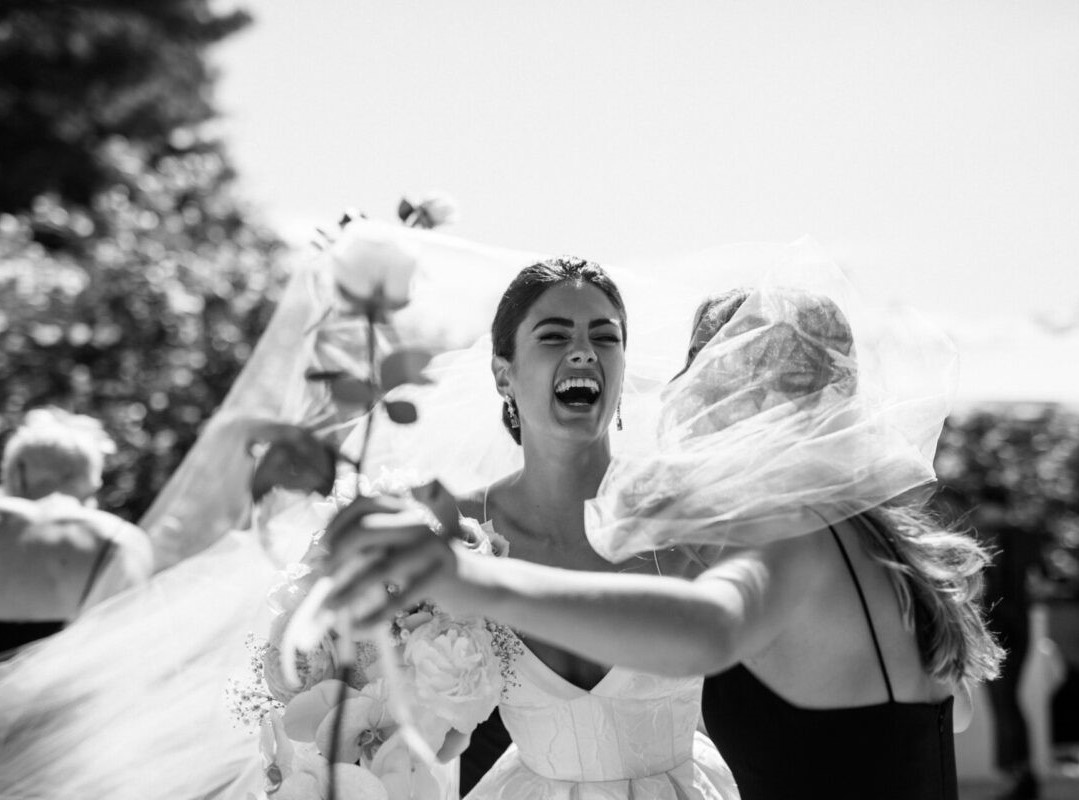 Bride Laughing